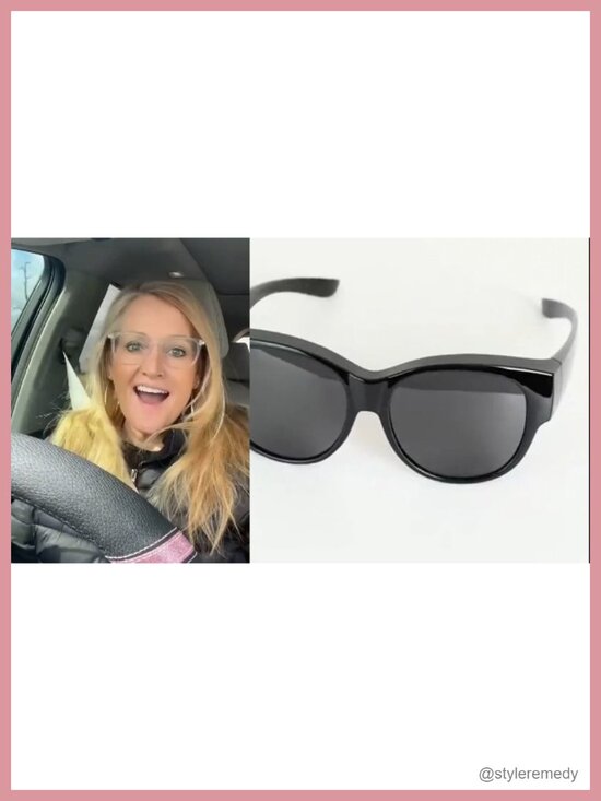 Fit Over Glasses Sunglasses Cat Eye Polarized UV Protection for Women
